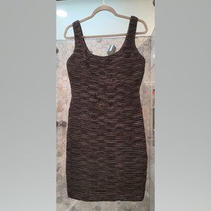 90s like new sleeveless pencil mini dress with black ruched satin fabric